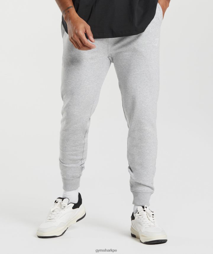 Gymsharkjoggers con escudo hombres marga gris claro PFTJ2N1056 ropa