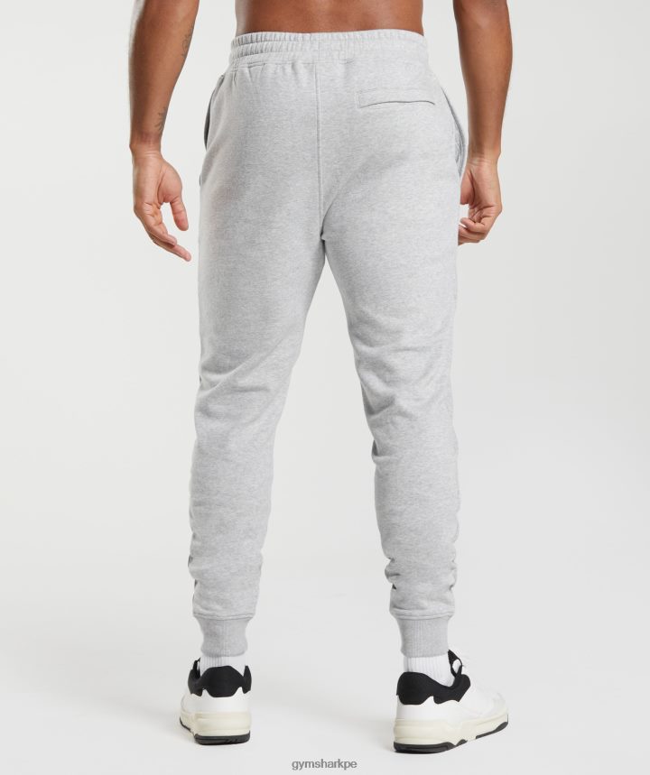 Gymsharkjoggers con escudo hombres marga gris claro PFTJ2N1056 ropa