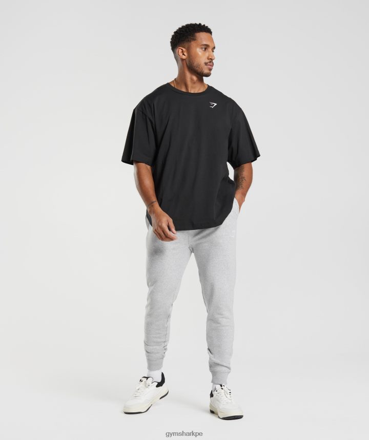 Gymsharkjoggers con escudo hombres marga gris claro PFTJ2N1056 ropa