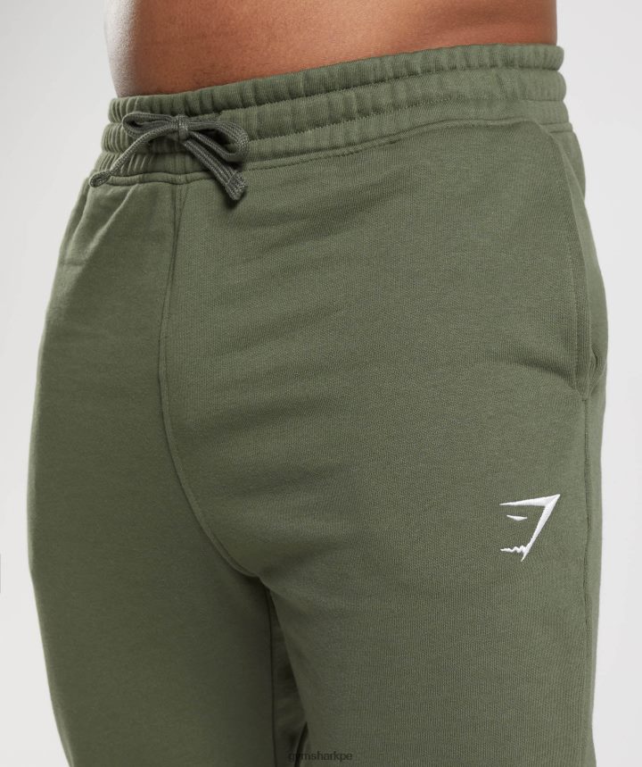 Gymsharkjoggers con escudo hombres núcleo de oliva PFTJ2N1060 ropa