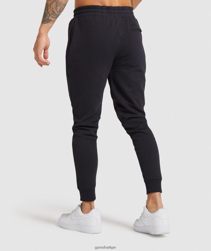 Gymsharkjoggers con escudo hombres negro PFTJ2N1054 ropa