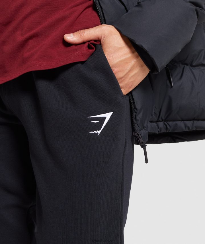 Gymsharkjoggers con escudo hombres negro PFTJ2N1054 ropa