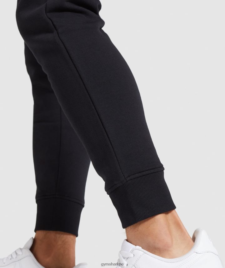 Gymsharkjoggers con escudo hombres negro PFTJ2N1054 ropa