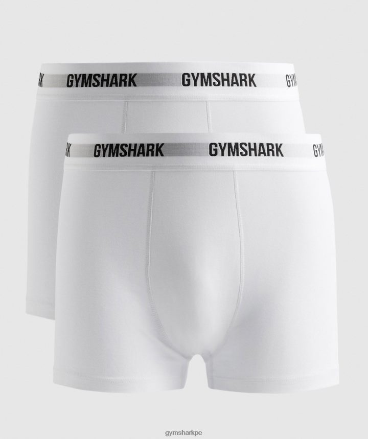 Gymsharkboxeadores 2pk hombres blanco PFTJ2N1048 ropa