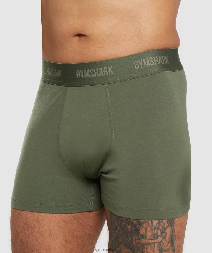 Gymsharkboxeadores 2pk hombres núcleo oliva/azul marino PFTJ2N1047 ropa