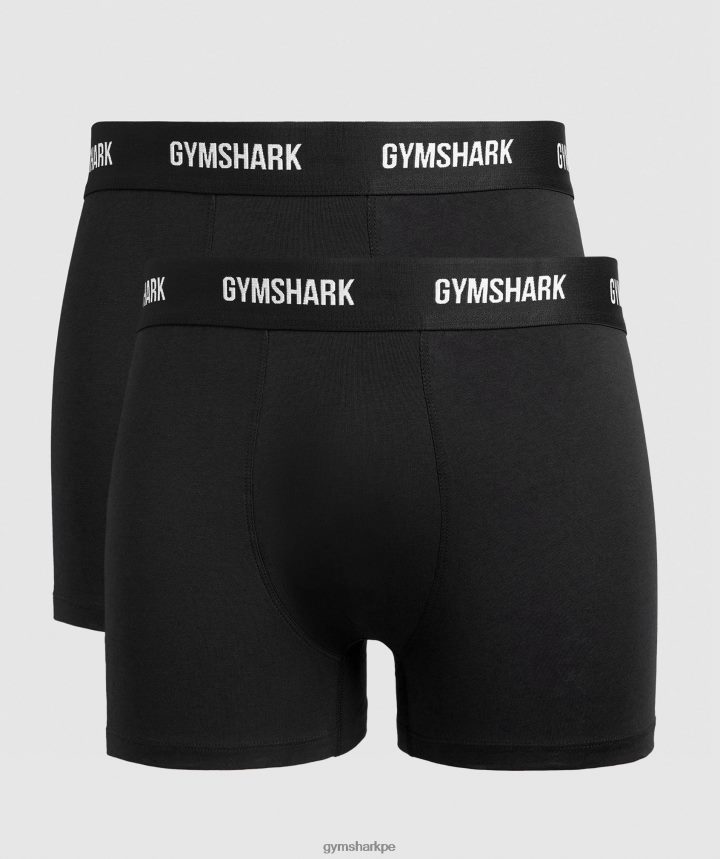 Gymsharkboxeadores 2pk hombres negro PFTJ2N1052 ropa
