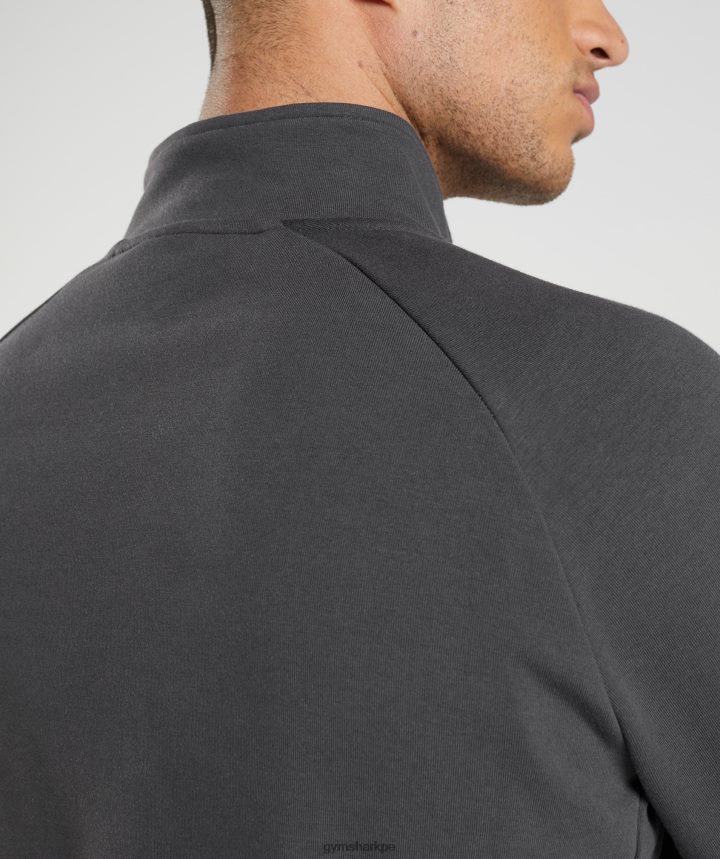 Gymsharkdía de descanso 1/4 zip hombres gris ónix PFTJ2N862 ropa