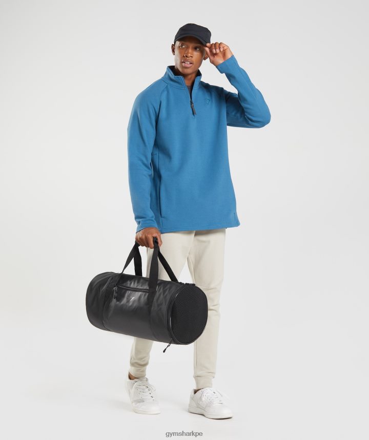 Gymsharkdía de descanso 1/4 zip hombres junto al lago azul PFTJ2N832 ropa
