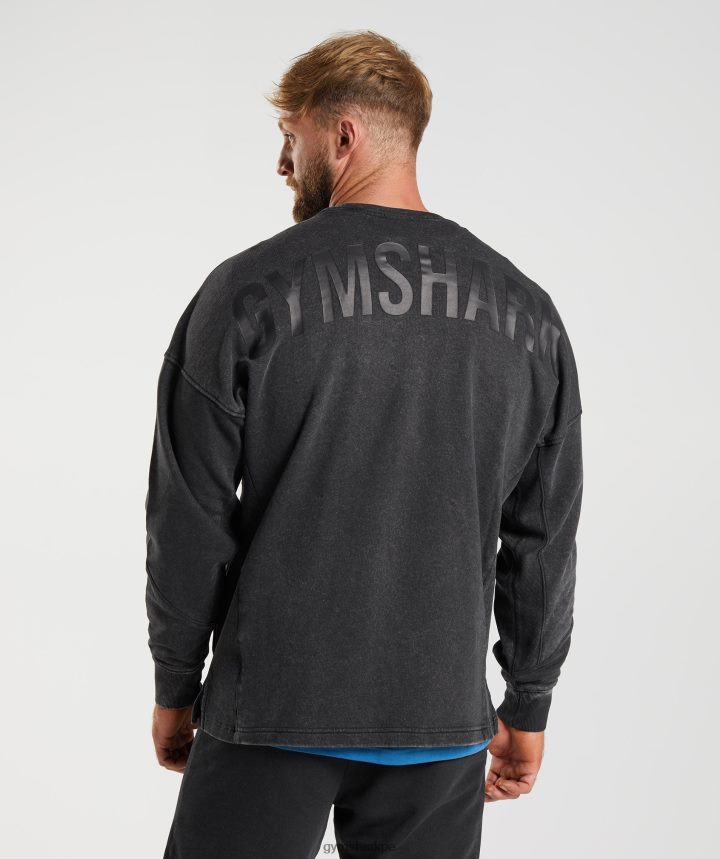 Gymsharkequipo lavado a presión hombres negro PFTJ2N851 ropa