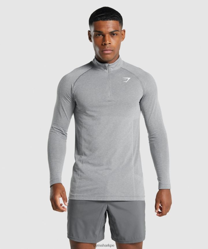 Gymsharkluz vital 1/4 zip hombres marga de carbón PFTJ2N845 ropa