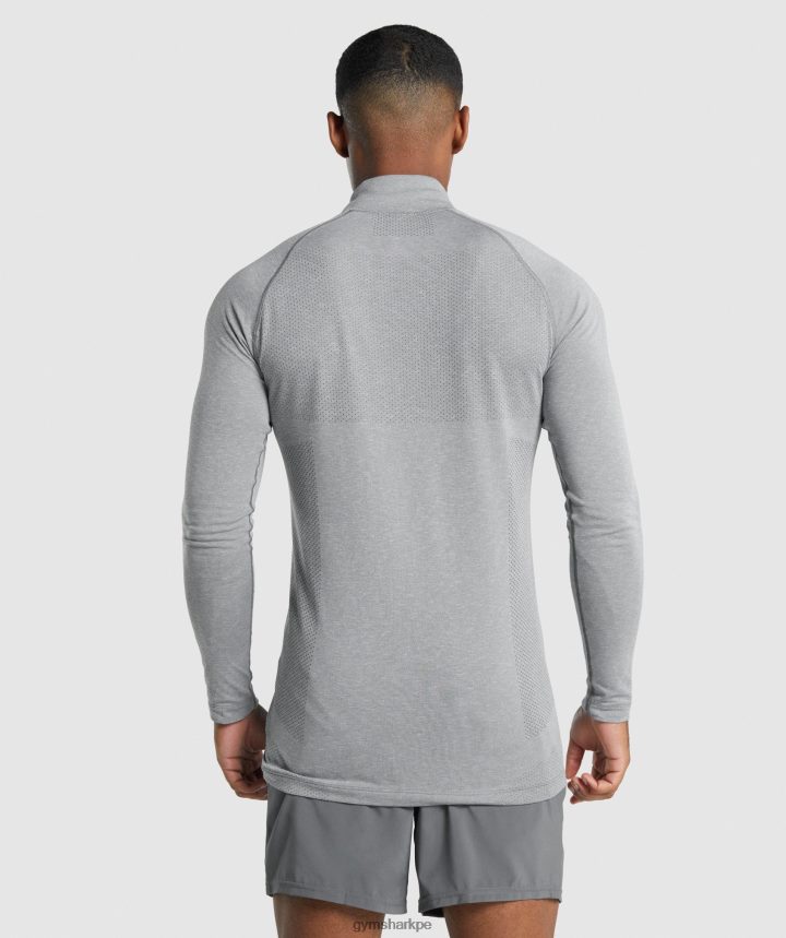 Gymsharkluz vital 1/4 zip hombres marga de carbón PFTJ2N845 ropa
