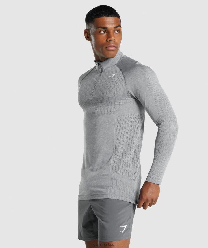 Gymsharkluz vital 1/4 zip hombres marga de carbón PFTJ2N845 ropa