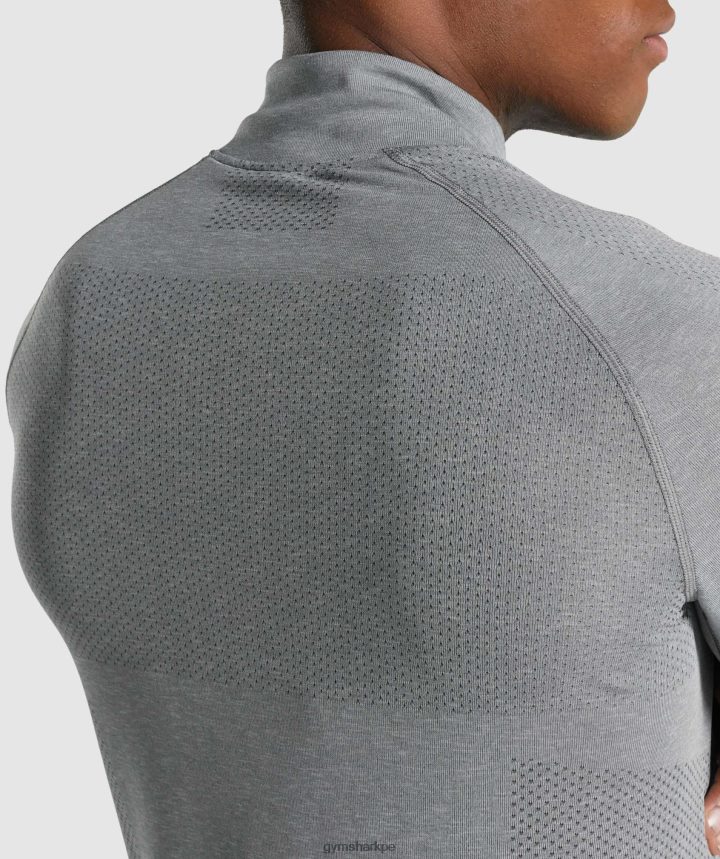 Gymsharkluz vital 1/4 zip hombres marga de carbón PFTJ2N845 ropa