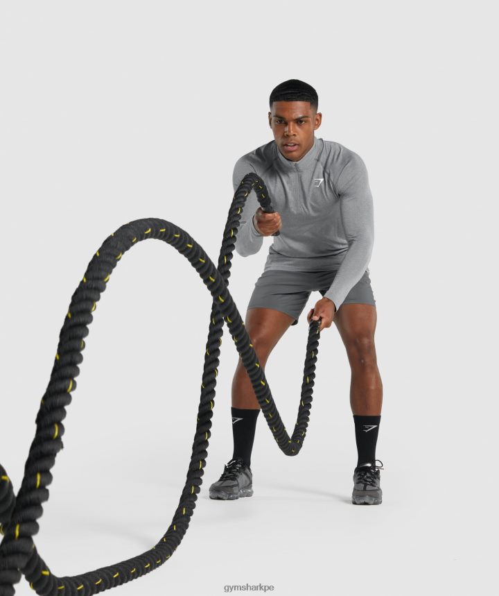 Gymsharkluz vital 1/4 zip hombres marga de carbón PFTJ2N845 ropa