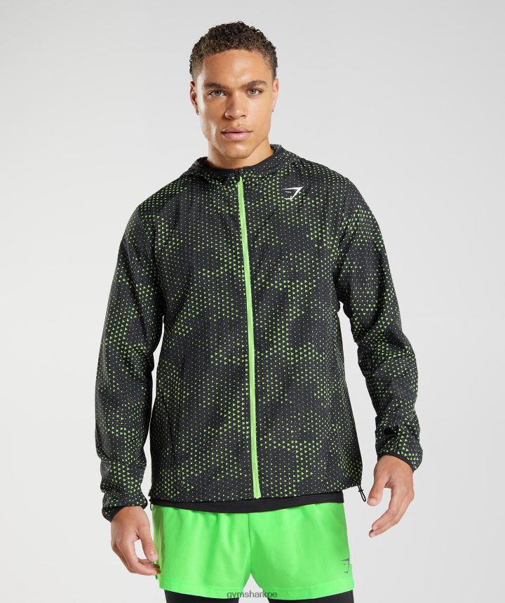 Gymsharkrompevientos deportivo hombres lima fluorescente PFTJ2N813 ropa