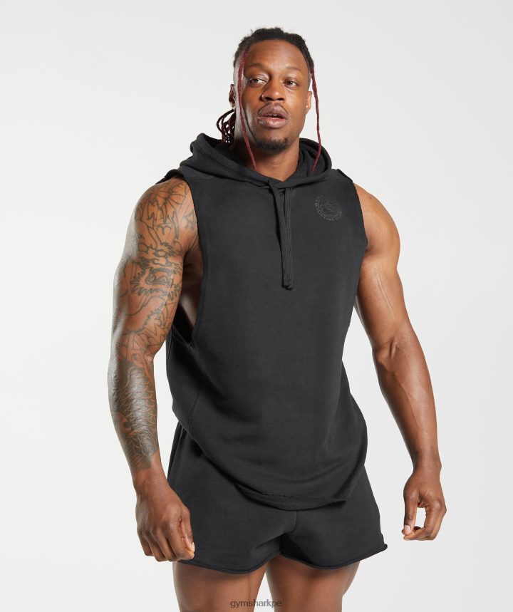 Gymsharksudadera con capucha Legacy hombres negro PFTJ2N847 ropa