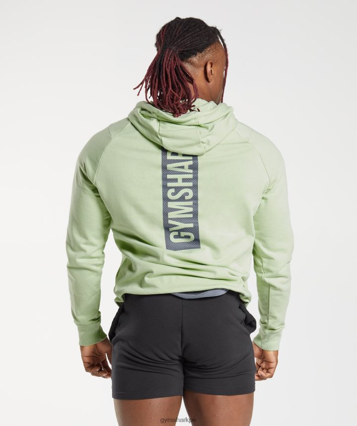 Gymsharksudadera con capucha audaz hombres flora verde PFTJ2N852 ropa