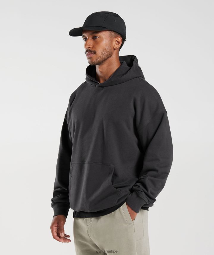 Gymsharksudadera con capucha básica para el día de descanso hombres gris ónix PFTJ2N801 ropa