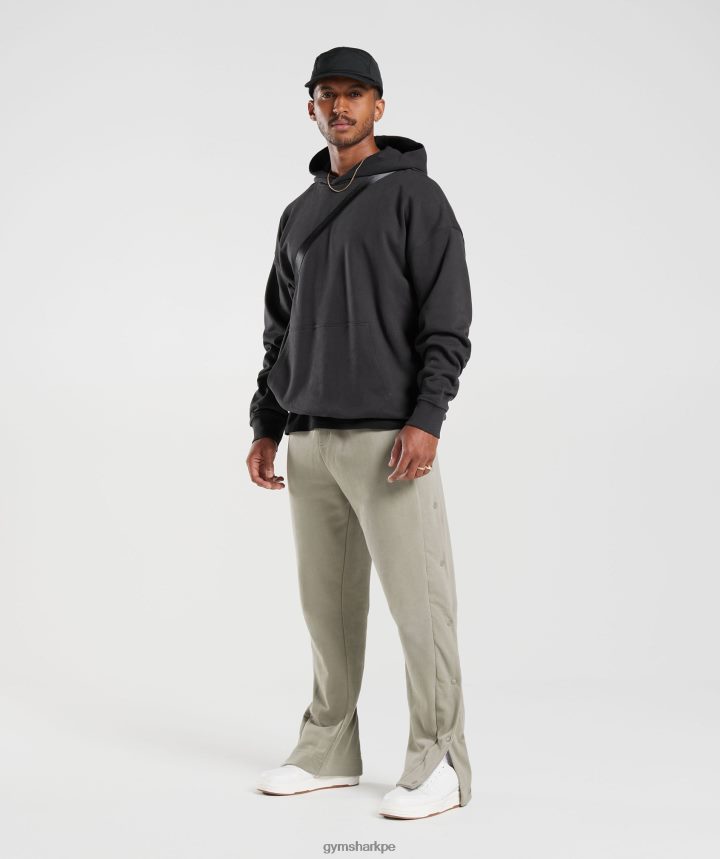 Gymsharksudadera con capucha básica para el día de descanso hombres gris ónix PFTJ2N801 ropa