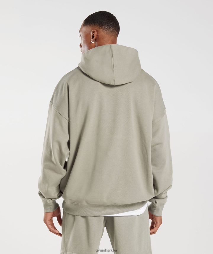 Gymsharksudadera con capucha básica para el día de descanso hombres marrón crudo PFTJ2N800 ropa