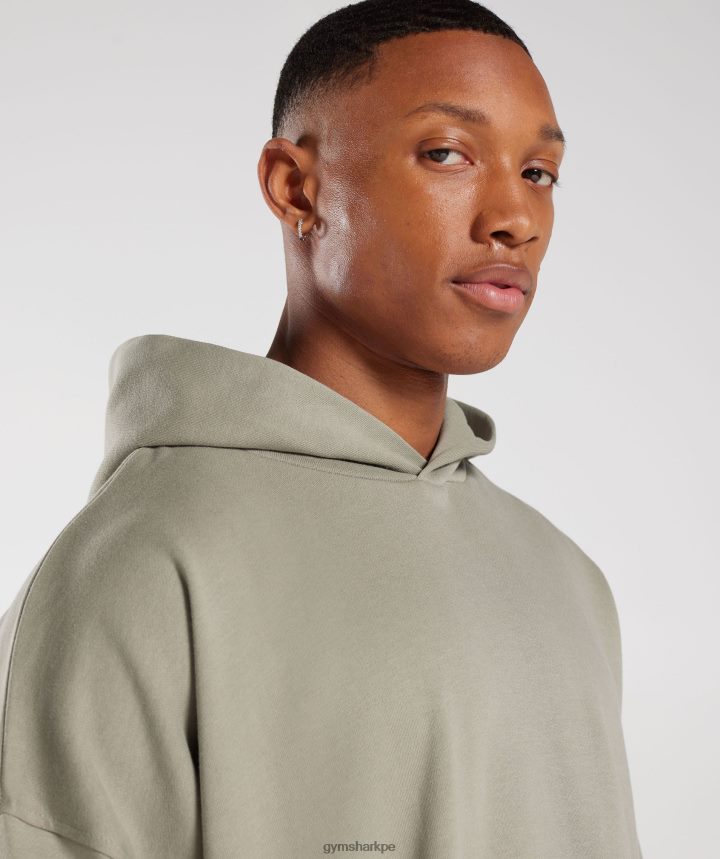 Gymsharksudadera con capucha básica para el día de descanso hombres marrón crudo PFTJ2N800 ropa