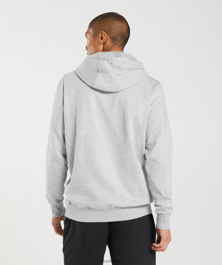 Gymsharksudadera con capucha de bloque hombres marga gris claro PFTJ2N868 ropa