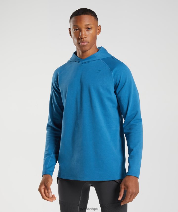 Gymsharksudadera con capucha de estudio hombres junto al lago azul PFTJ2N827 ropa