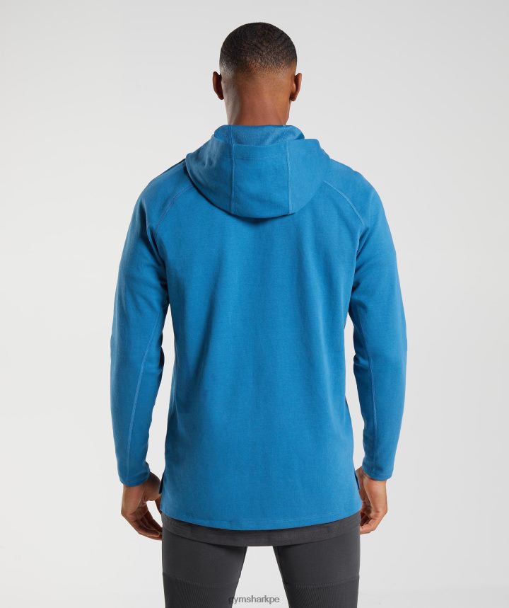 Gymsharksudadera con capucha de estudio hombres junto al lago azul PFTJ2N827 ropa