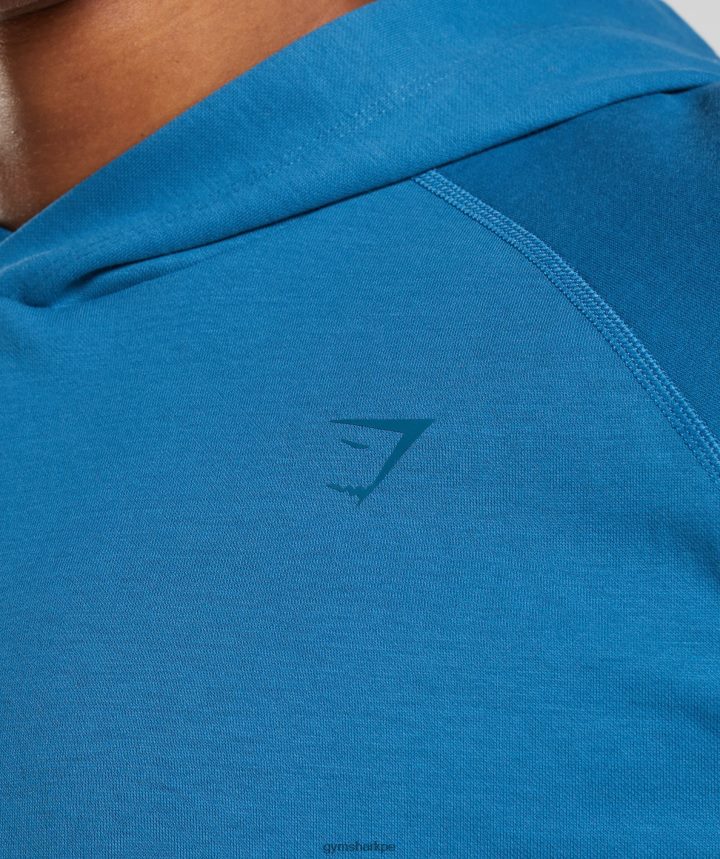 Gymsharksudadera con capucha de estudio hombres junto al lago azul PFTJ2N827 ropa
