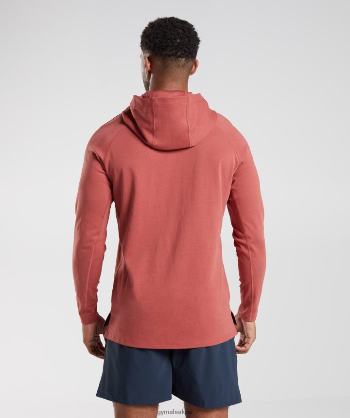 Gymsharksudadera con capucha de estudio hombres rosa marrón PFTJ2N848 ropa