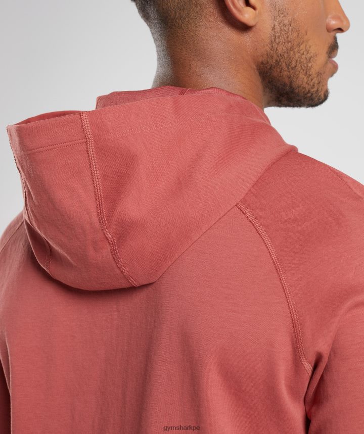 Gymsharksudadera con capucha de estudio hombres rosa marrón PFTJ2N848 ropa