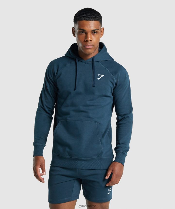 Gymsharksudadera con capucha y escudo hombres Armada PFTJ2N793 ropa