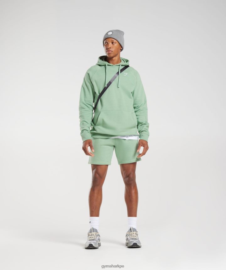 Gymsharksudadera con capucha y escudo hombres verde salvia del desierto PFTJ2N823 ropa