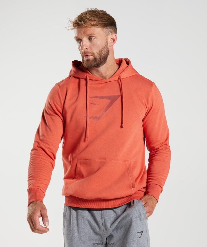 Gymsharksudadera con capucha y relleno de cabeza de tiburón hombres tormenta roja PFTJ2N865 ropa