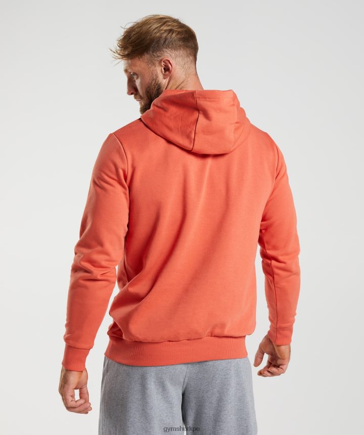 Gymsharksudadera con capucha y relleno de cabeza de tiburón hombres tormenta roja PFTJ2N865 ropa