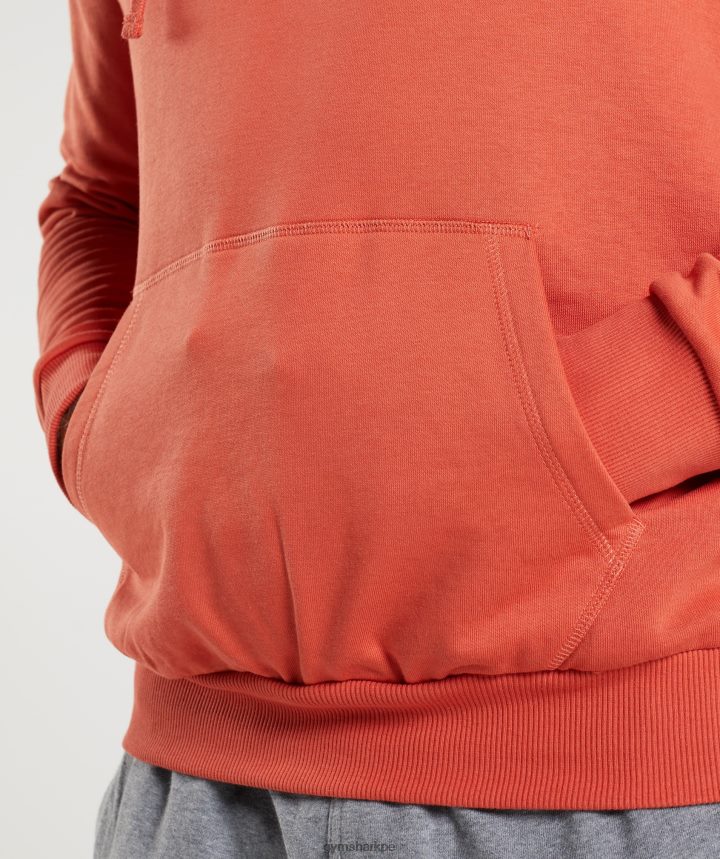 Gymsharksudadera con capucha y relleno de cabeza de tiburón hombres tormenta roja PFTJ2N865 ropa