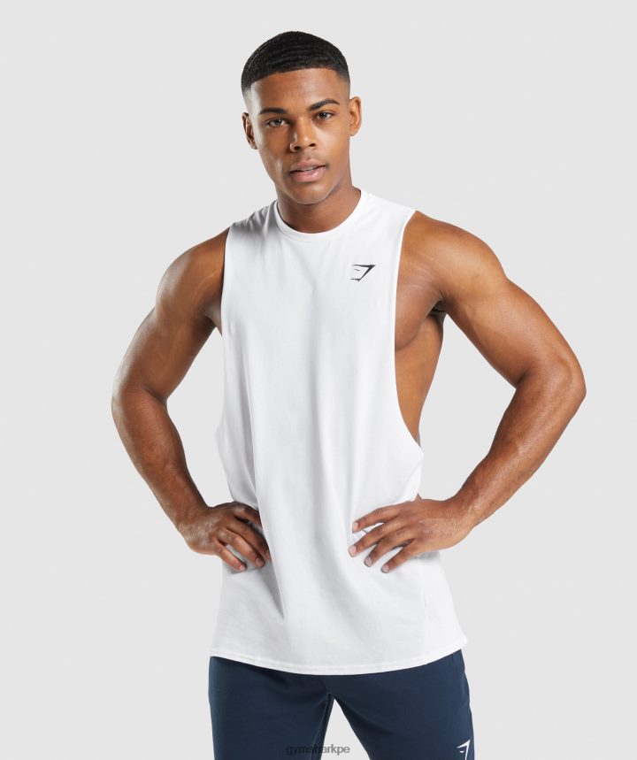 GymsharkTanque de brazo abatible Critical 2.0 hombres blanco PFTJ2N901 ropa