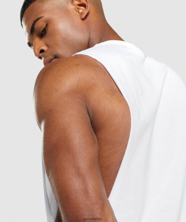 GymsharkTanque de brazo abatible Critical 2.0 hombres blanco PFTJ2N901 ropa