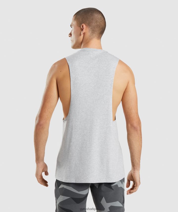 GymsharkTanque de brazo abatible Critical 2.0 hombres marga gris claro PFTJ2N887 ropa