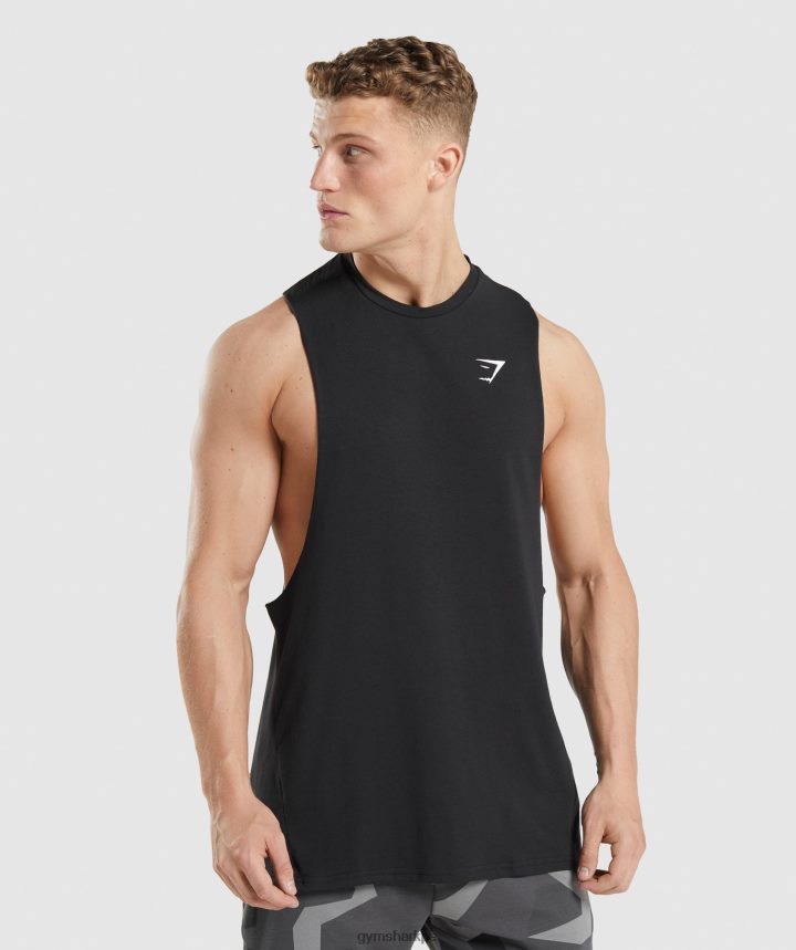 GymsharkTanque de brazo abatible Critical 2.0 hombres negro PFTJ2N918 ropa