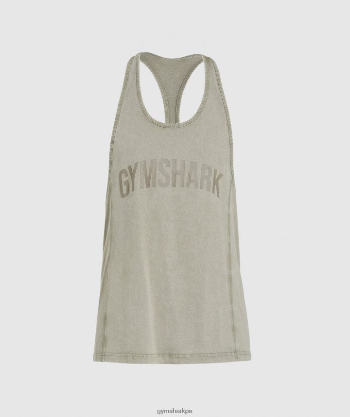 Gymsharklarguero lavado a presión hombres marrón crudo PFTJ2N976 ropa