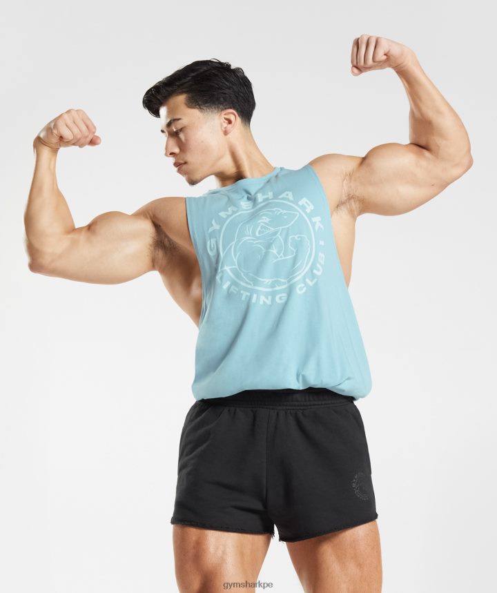 Gymsharktanque de brazo abatible heredado hombres iceberg azul PFTJ2N956 ropa