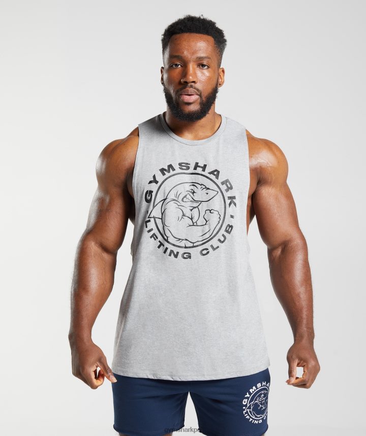 Gymsharktanque de brazo abatible heredado hombres núcleo gris claro marga PFTJ2N952 ropa