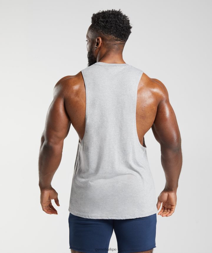 Gymsharktanque de brazo abatible heredado hombres núcleo gris claro marga PFTJ2N952 ropa