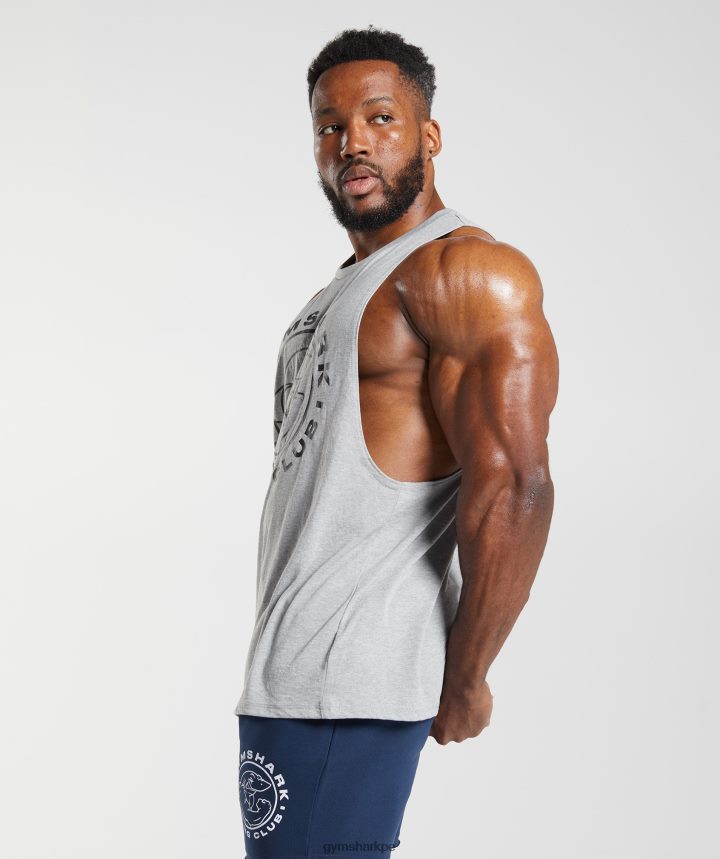 Gymsharktanque de brazo abatible heredado hombres núcleo gris claro marga PFTJ2N952 ropa