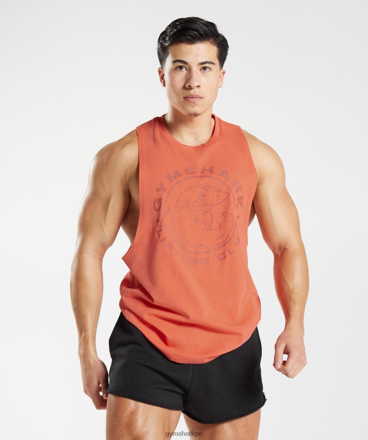 Gymsharktanque de brazo abatible heredado hombres naranja aeroespacial PFTJ2N959 ropa