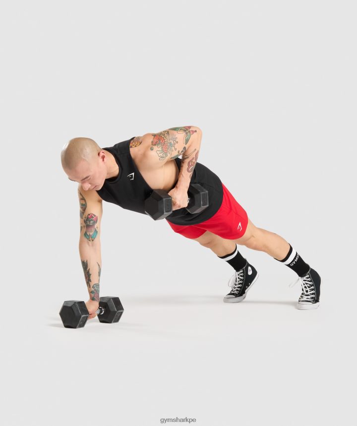 Gymsharktanque de brazo de caída crítico hombres negro PFTJ2N946 ropa