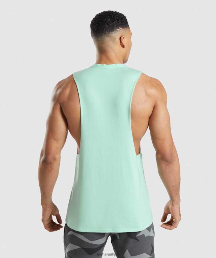 Gymsharktanque de brazo de caída crítico hombres turbo azul PFTJ2N941 ropa