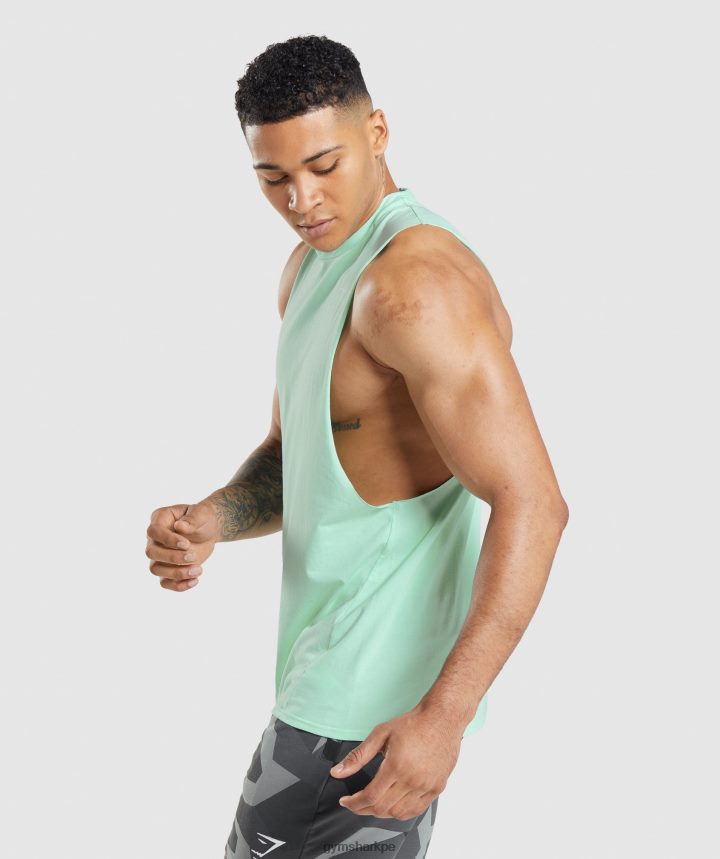 Gymsharktanque de brazo de caída crítico hombres turbo azul PFTJ2N941 ropa