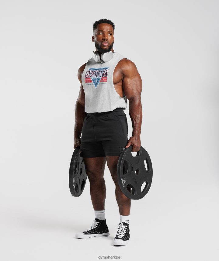 Gymsharktanque de brazo de caída de microondas hombres núcleo gris claro marga PFTJ2N886 ropa